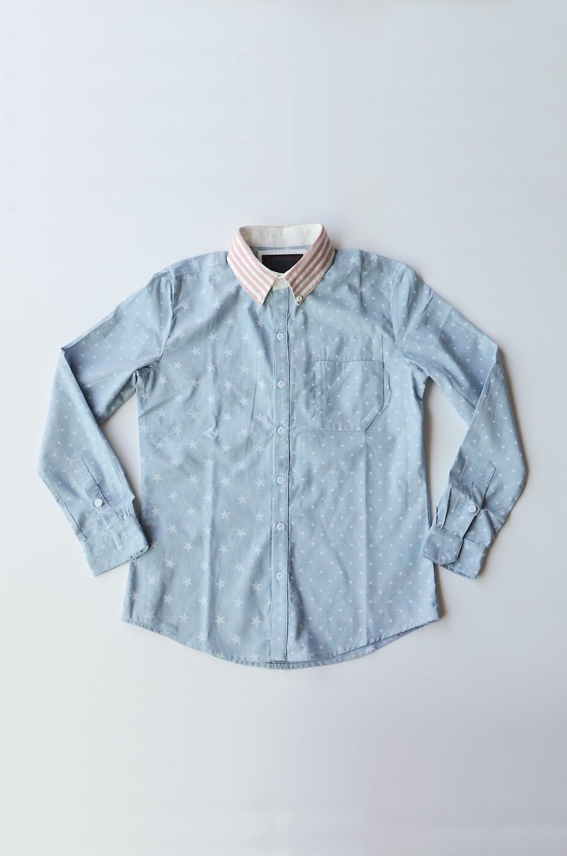 Machismo-星旗襯衫 - 男襯衫/休閒襯衫 - 其他材質 藍色
