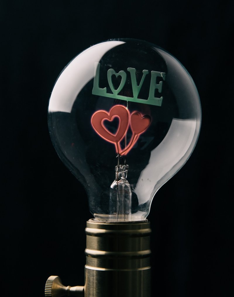 ▍勁空間設計 ▍LOVE 雙心款-愛迪生復古鎢絲燈泡-220V - 燈具/燈飾 - 玻璃 白色