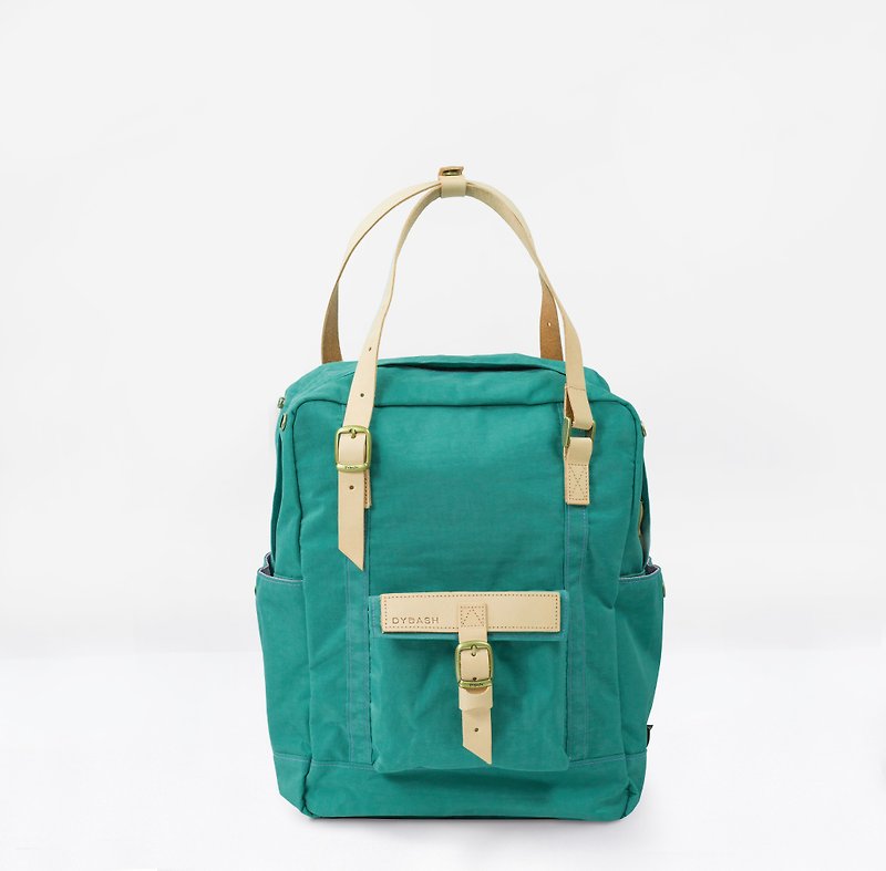 14" 3way bag/hand bag/shoulder bag/backpack/diaper bag/waterproof(Green) - Laptop Bags - Genuine Leather 