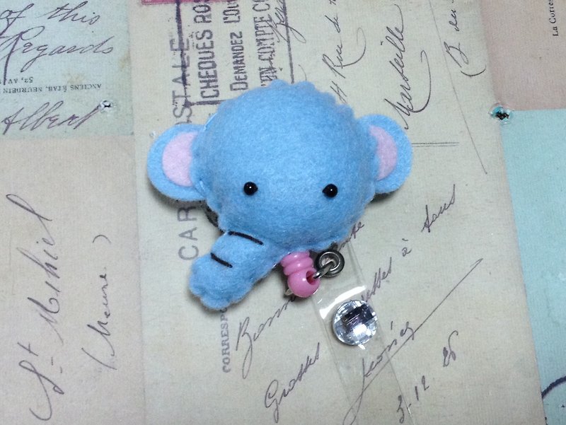 Elephant-shape identification card telescopic clip - ที่ใส่บัตรคล้องคอ - วัสดุอื่นๆ หลากหลายสี