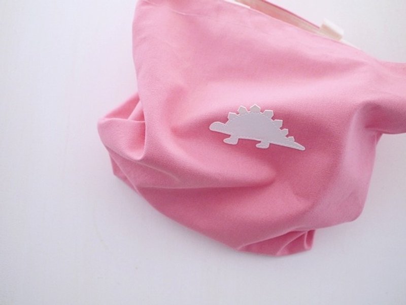 hairmo. Small dinosaur dorsal hand shoulder bag dual - pink peach - Messenger Bags & Sling Bags - Other Materials Pink