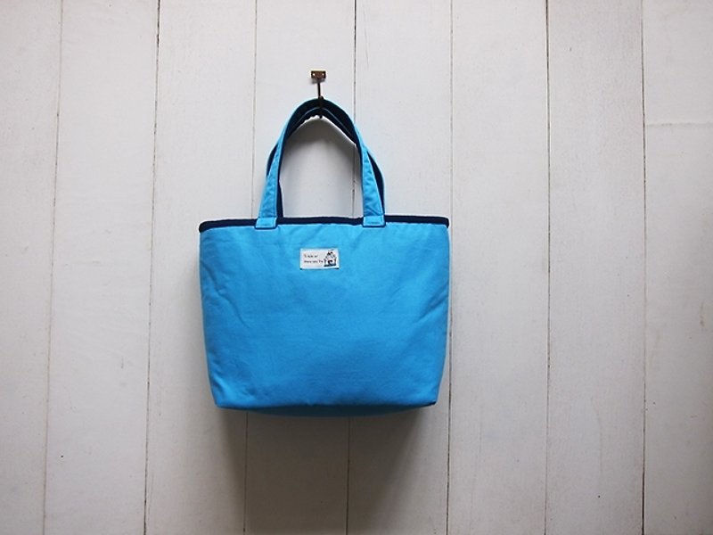 Macaron series - turquoise + navy sails Bu Tuote medium-sized package (zipper opening paragraph) - Messenger Bags & Sling Bags - Other Materials Multicolor