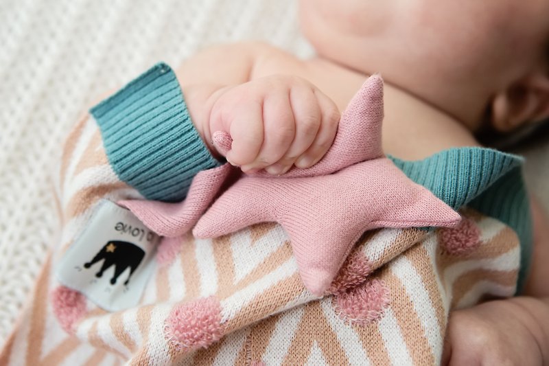 雛菊有機棉嬰兒毯子_粉色 - 圍兜/口水巾 - 其他材質 