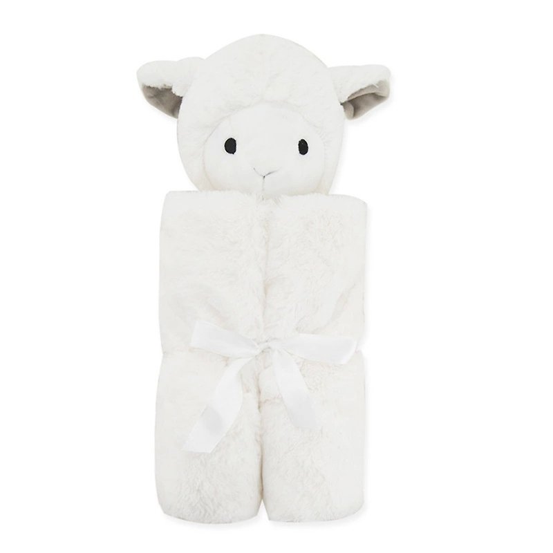 American Quiltex Super Soft Animal Baby Blanket Comforting Blanket - Milk White Lamb - อื่นๆ - เส้นใยสังเคราะห์ ขาว