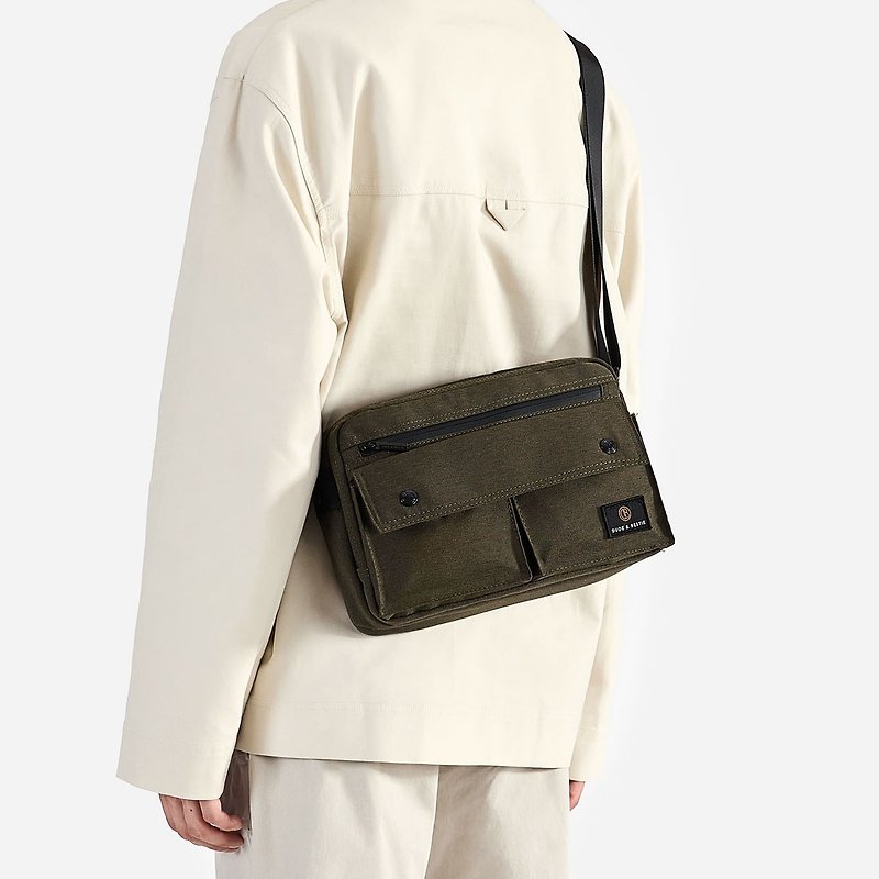 [DB] Men's lightweight cross-body backpack, bicycle bag, water-repellent travel bag, side backpack Skyline - กระเป๋าแมสเซนเจอร์ - ไนลอน หลากหลายสี