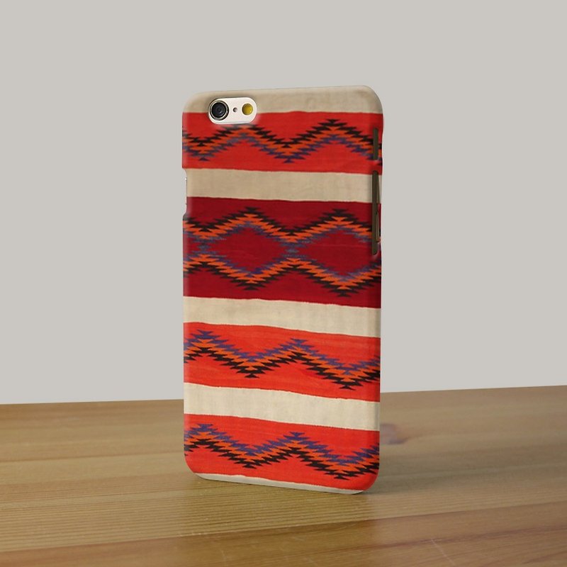 Navajo pattern red classic tribal 49 3D Full Wrap Phone Case, available for  iPhone 7, iPhone 7 Plus, iPhone 6s, iPhone 6s Plus, iPhone 5/5s, iPhone 5c, iPhone 4/4s, Samsung Galaxy S7, S7 Edge, S6 Edge Plus, S6, S6 Edge, S5 S4 S3  Samsung Galaxy Note 5, No - เคส/ซองมือถือ - พลาสติก สีแดง