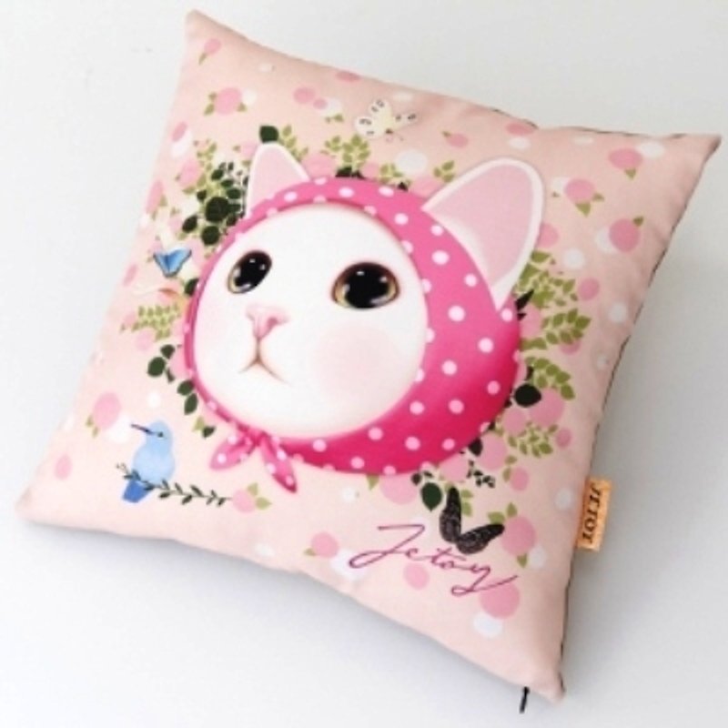 JETOY,Choo choo 甜蜜貓抱枕坐墊_Pink hood（J1408802） - 枕頭/抱枕 - 其他材質 多色