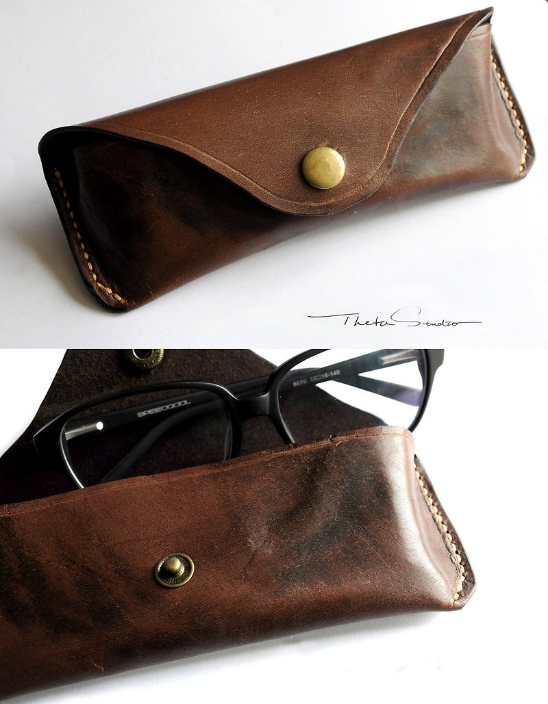 皮革眼鏡套 或兩用筆袋 Leather Glasses Holder / Pencil Case - 鉛筆盒/筆袋 - 真皮 多色