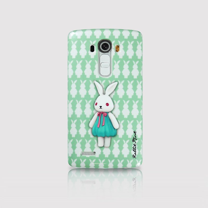 (Rabbit Mint) Mint Rabbit Phone Case - Bu Mali Merry Boo - LG G4 (M0015) - Phone Cases - Plastic Green