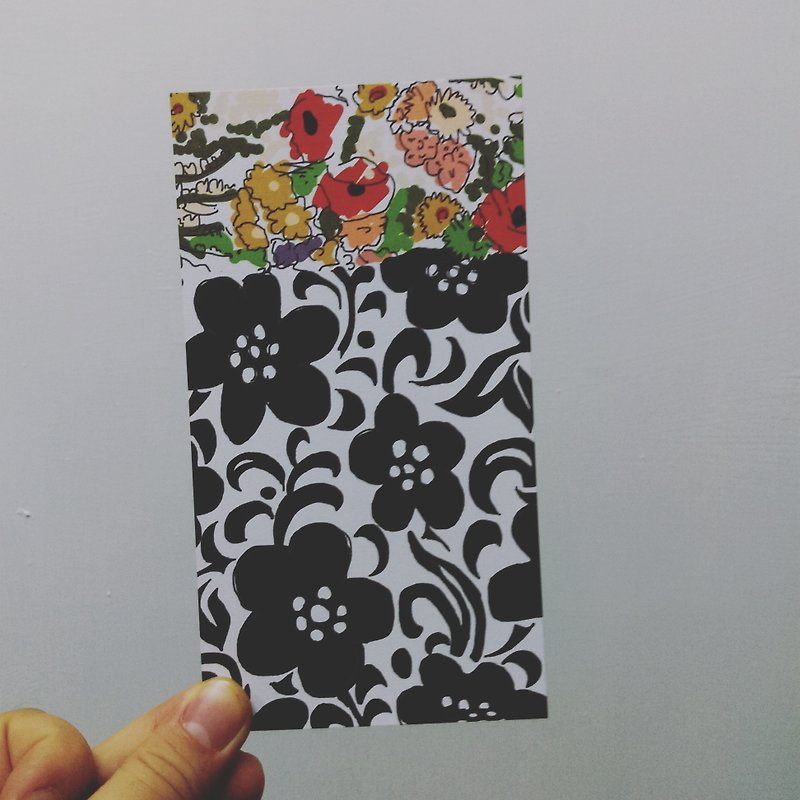 Black Dali Flower-ポストカード/交換/手紙を送る/共有/コレクション/旅行/友達 - カード・はがき - 紙 ブラック