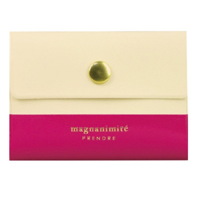 Japan 【LABCLIP】 Prendre series Card case card storage clip (button type) pink - Card Holders & Cases - Plastic Black