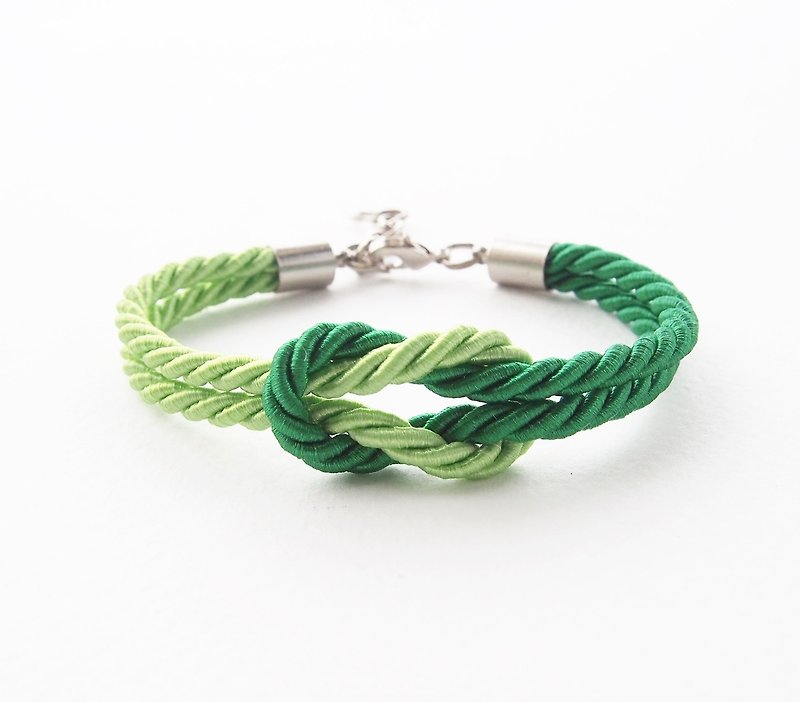 Green and light green nautical bracelet - 手鍊/手鐲 - 紙 綠色