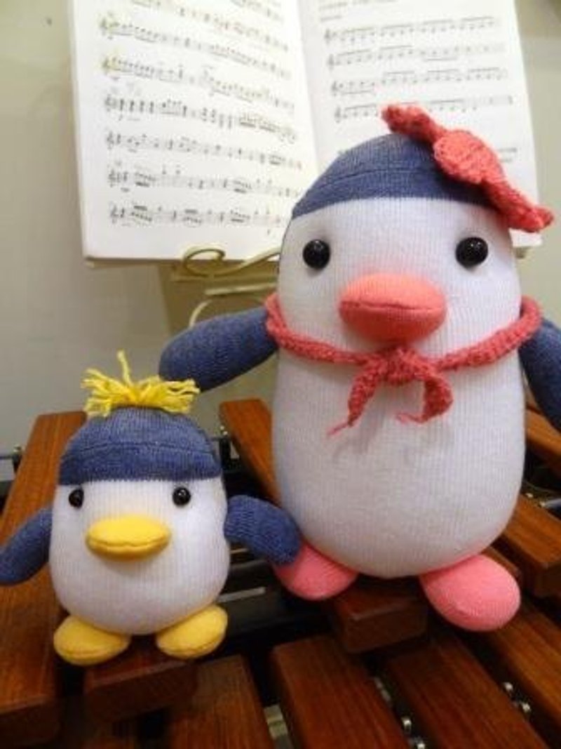 Penguin family mother and son (pair) doll socks doll - Stuffed Dolls & Figurines - Other Materials 