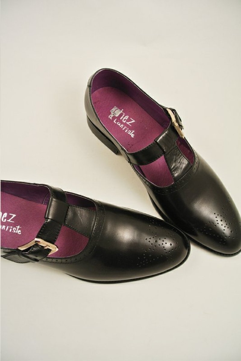 我的瑪麗珍,妳的男朋友 - Men's Casual Shoes - Genuine Leather Black