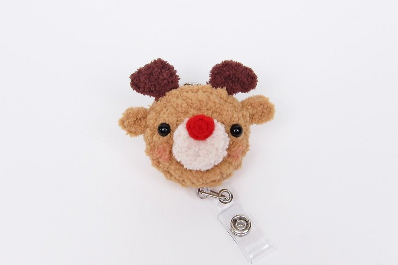 Red Nosed Elk/Retractable Money Holder/Christmas - ID & Badge Holders - Other Materials Multicolor