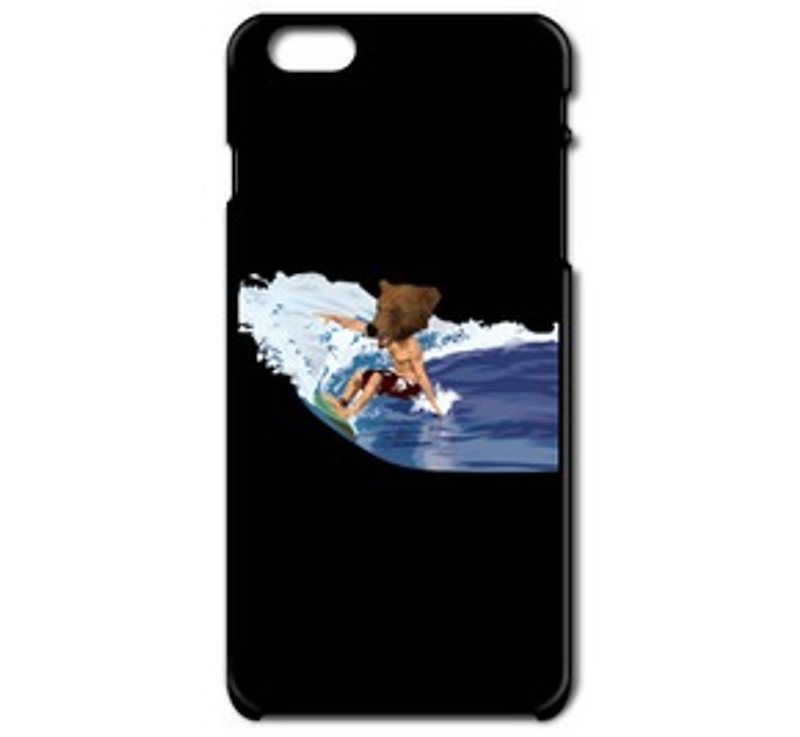 BEAR SURFING (iPhone6 black case) - เคส/ซองมือถือ - พลาสติก สีดำ
