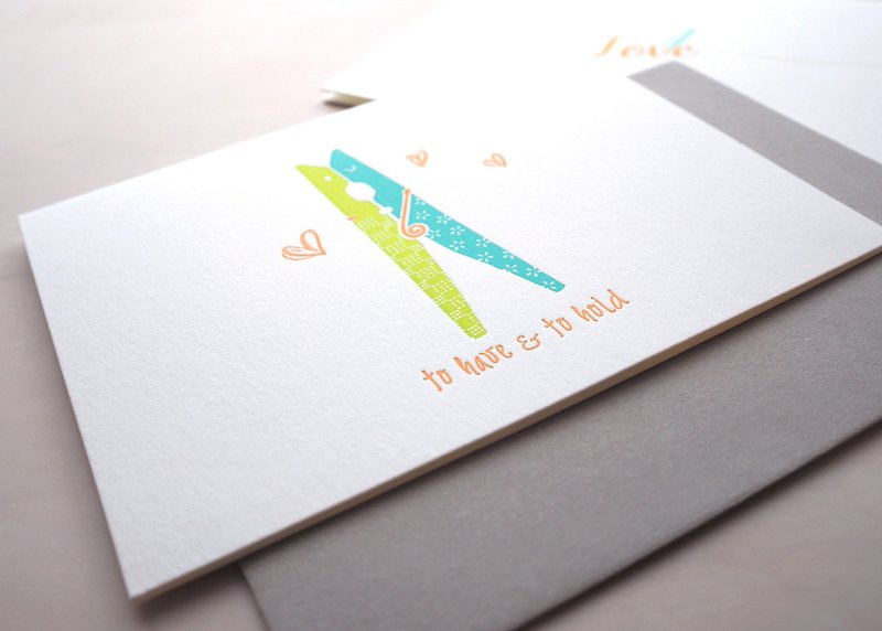 To Have & To Hold － Letterpress Love Card - Cards & Postcards - Paper 