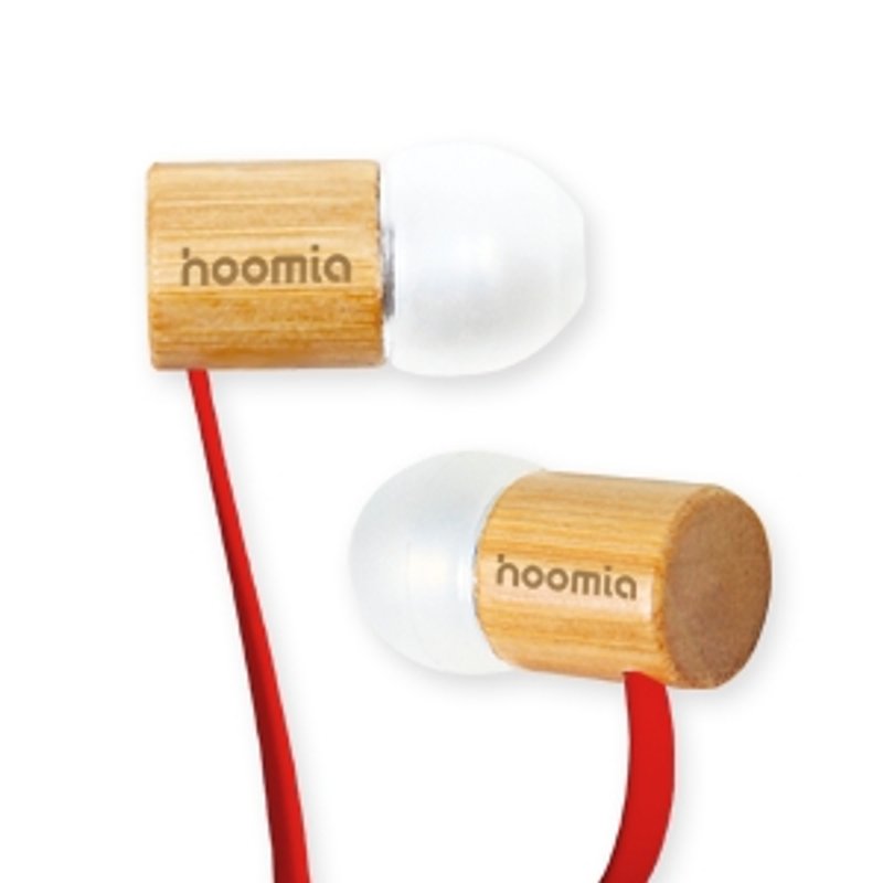 hoomia 好米亞｜【X5】極緻原木．入耳式耳機（背部可吸引收納）（紅花梨） - 耳機/藍牙耳機 - 木頭 紅色