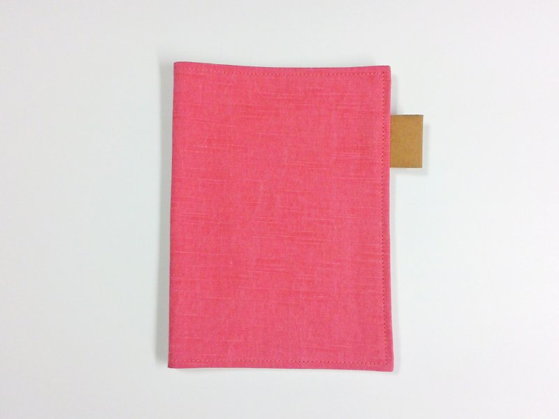 A5 coated cotton canvas book (red vintage water) was added commercially available sandwich turned ↘ ↙ Layer - สมุดบันทึก/สมุดปฏิทิน - วัสดุอื่นๆ สีแดง