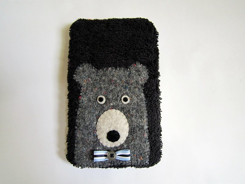Mr. Grizzlies cell phone pocket - Phone Cases - Other Materials Black