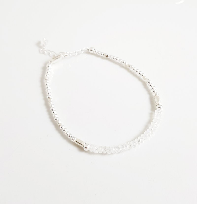 [ColorDay] Galaxy series ~ Moonstone <Moon Stone> 925 sterling silver bracelets - Bracelets - Gemstone White