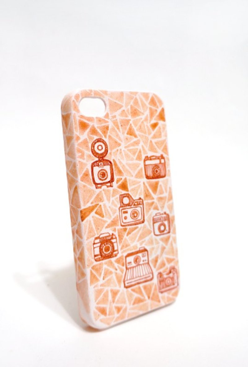 [Snip] Apple iphone4 & amp; 4S Handmade phone case can be customized - เคส/ซองมือถือ - พลาสติก สีส้ม