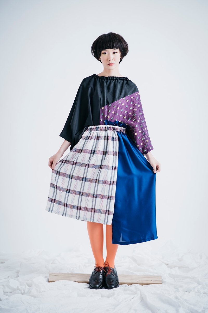 MOI非プラスカラフルなチェック柄のスカートの色 - スカート - その他の素材 多色