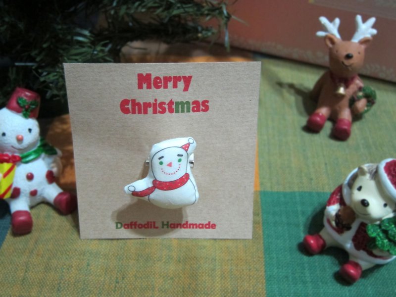 [MerrY X'mas] hand for modeling pin - Snowman - Brooches - Other Materials Multicolor