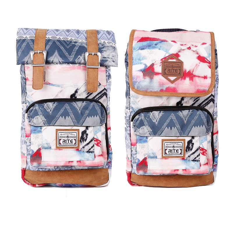 RITE twin package ║ flight bag vintage bag x 2.0 (M) - Icefield ethnic ║ - Messenger Bags & Sling Bags - Waterproof Material Multicolor