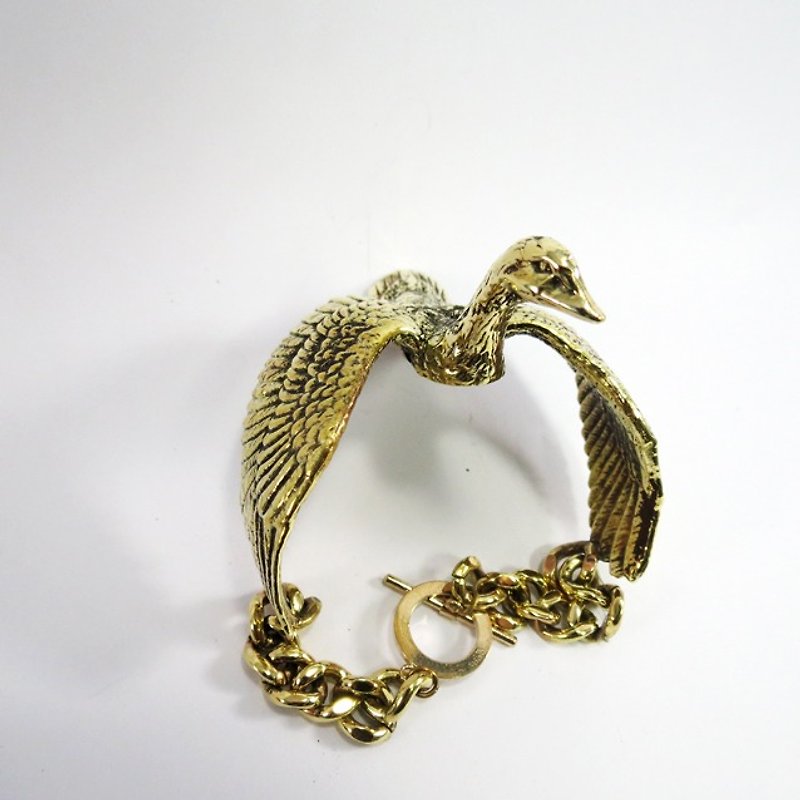 Swan wingspan bracelet - สร้อยข้อมือ - โลหะ สีส้ม