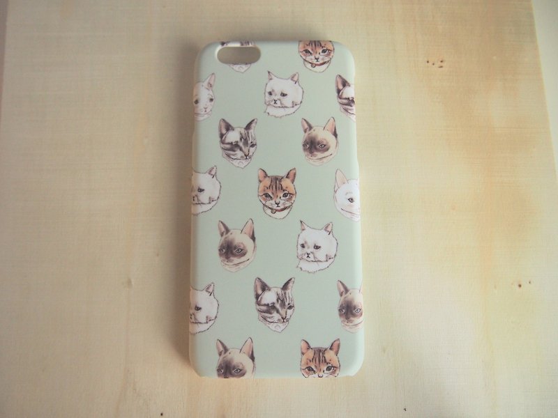 Cat iPhone 7/ 6/ 6S Case (Mint) - เคส/ซองมือถือ - พลาสติก สีเขียว