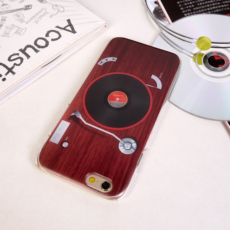 Ultra Sound Retro Record Player Print Soft / Hard Case for iPhone X, Samsung - เคส/ซองมือถือ - พลาสติก สีนำ้ตาล