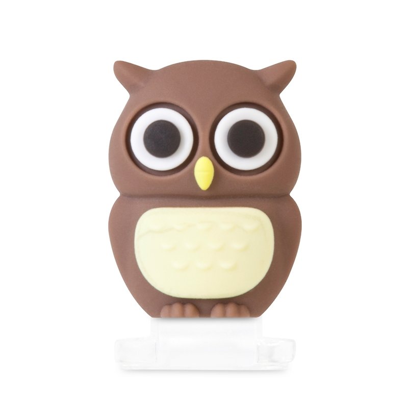 Lightning Cap Classic Dust Plug-Owl - Phone Stands & Dust Plugs - Other Materials Brown