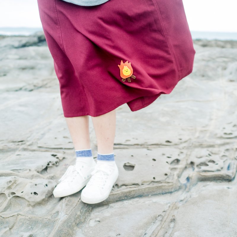 Ashu's stove coffee / four-piece skirt - กระโปรง - วัสดุอื่นๆ สีแดง