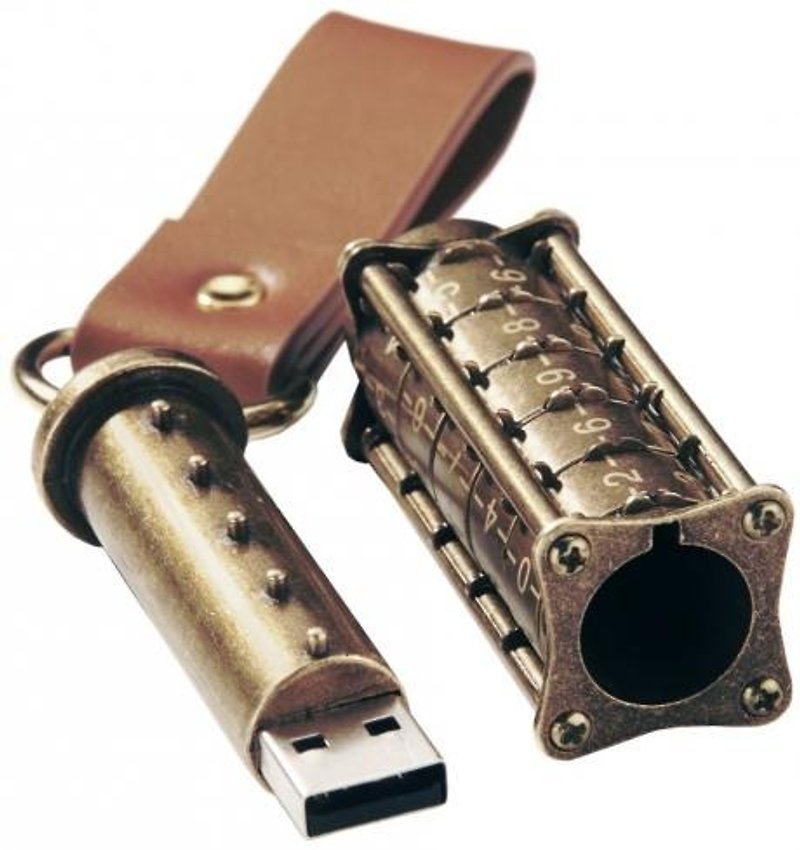 Ultimate password lock flash drive _16 Gb_USB2.0 - แฟรชไดรฟ์ - โลหะ สีทอง