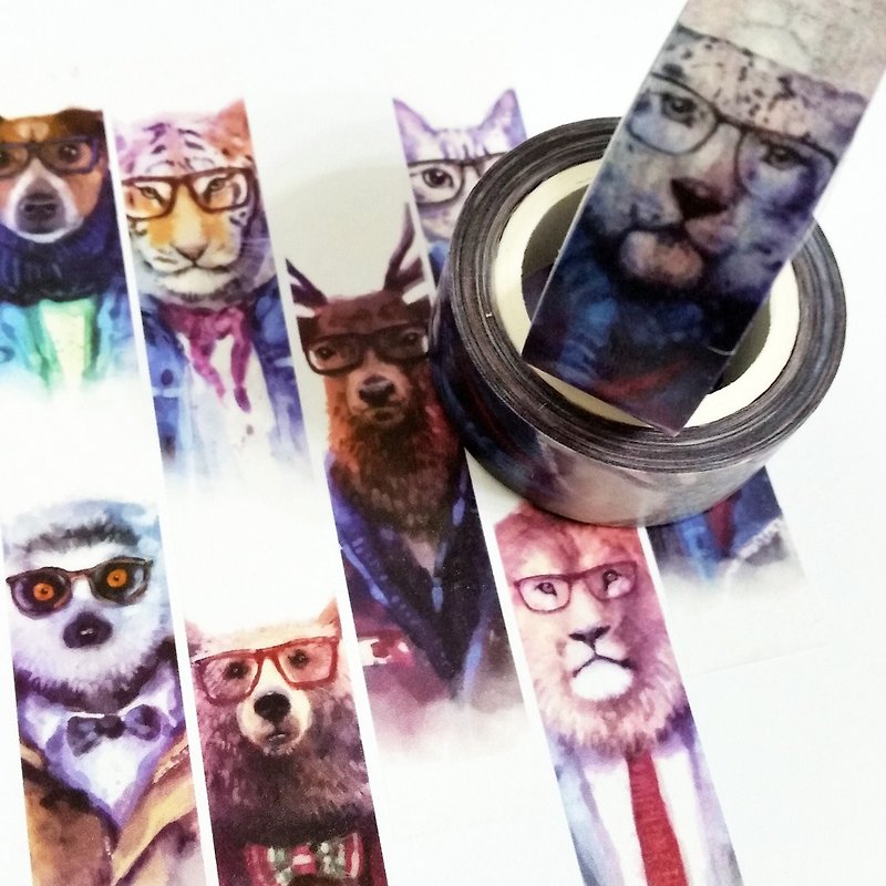 Masking Tape Animal Gentleman - Washi Tape - Paper 