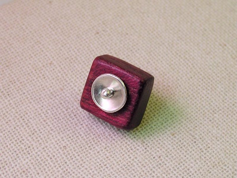 《木の色》單邊耳針#01 - 耳環/耳夾 - 其他金屬 紫色