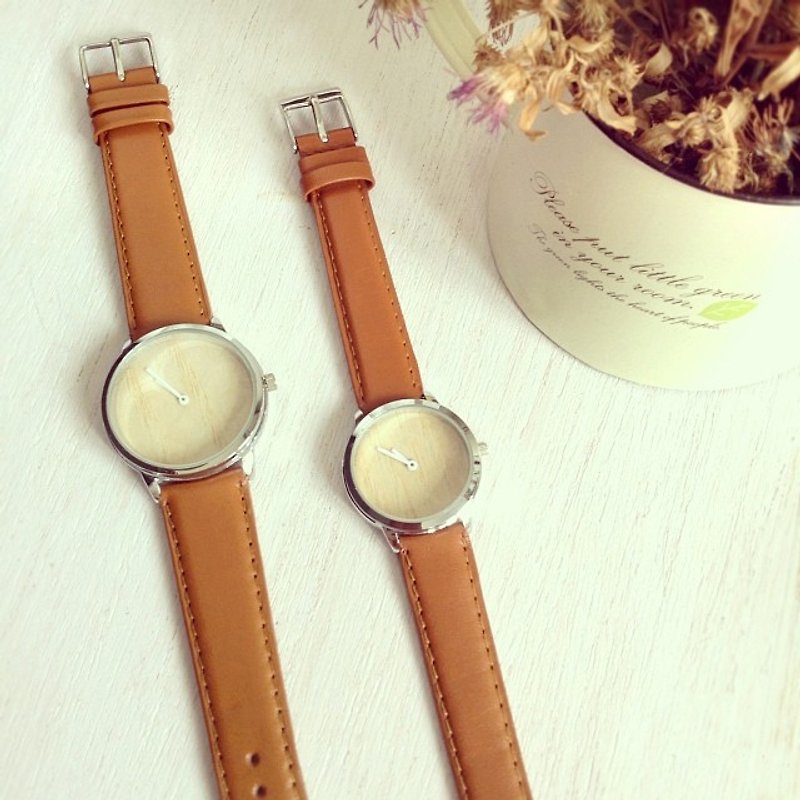 BRIGHT brown series handmade wooden table Nuclear Watch (unit price) - นาฬิกาผู้หญิง - ไม้ สีนำ้ตาล