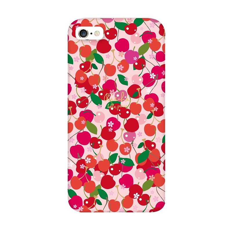 Cherry pink cocoa phone shell - Phone Cases - Other Materials Pink