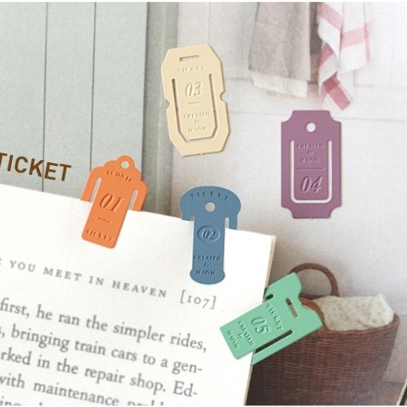 Dessin x Iconic- color modeling bookmark set V3-Ticket, ICO98890 - สติกเกอร์ - โลหะ หลากหลายสี