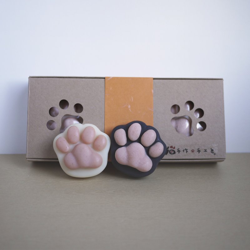 Cat Paw Soaps 2in1 Gift Box – For Body - Soap - Plants & Flowers Multicolor