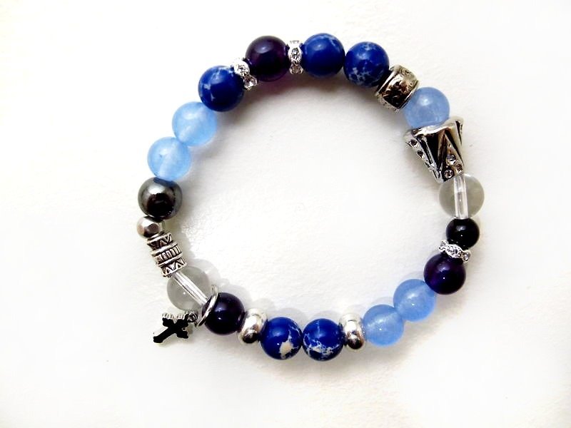 Spring gentle touch of blue _ - Bracelets - Other Materials Blue