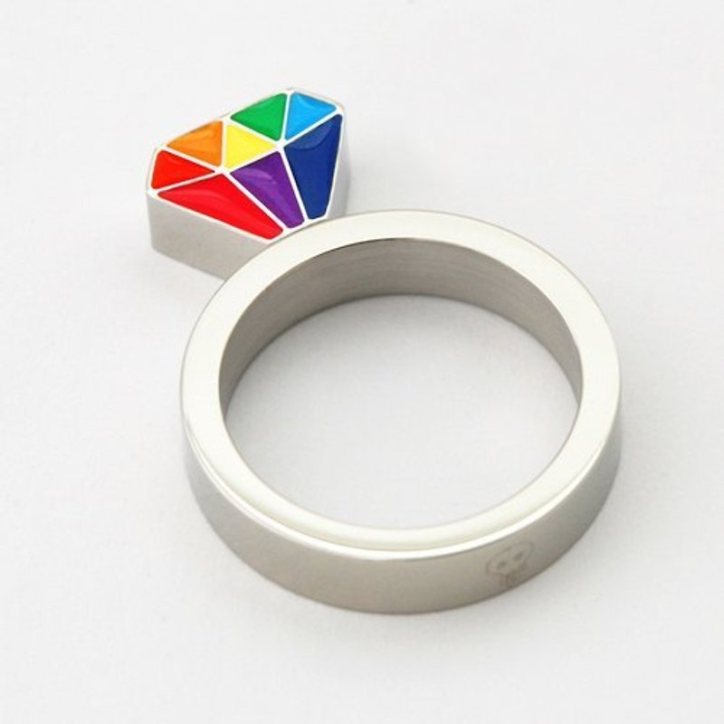 Rainbow diamond (Valentines Day gifts) - yyogurt - General Rings - Other Metals Multicolor