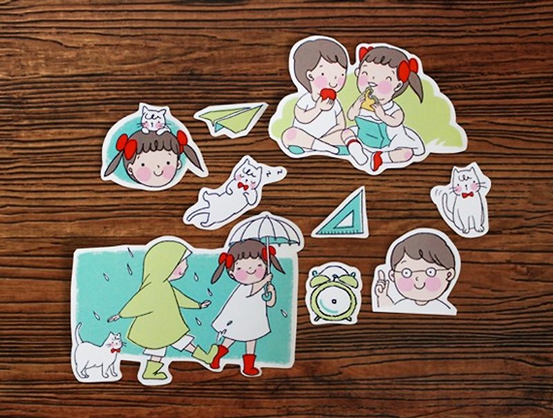 Still Yue Daily / Happy Picnic and School Fun Series Stickers - สติกเกอร์ - กระดาษ 