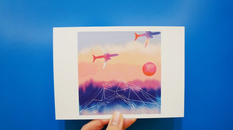 Psychedelic journey postcard - การ์ด/โปสการ์ด - วัสดุอื่นๆ สีน้ำเงิน