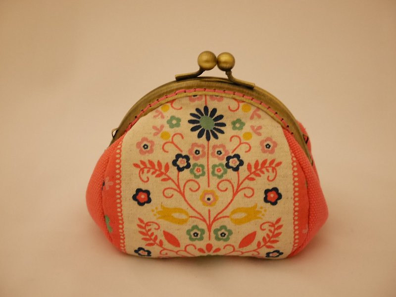 Small garden Mickey purse mouth gold - Coin Purses - Other Materials Pink