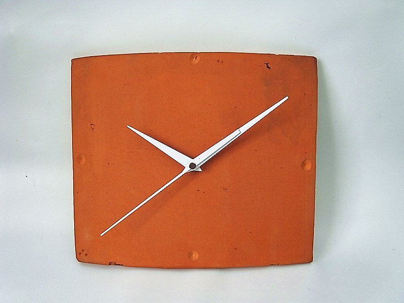 老瓦片時鐘 - 裝飾/擺設  - 其他材質 紅色