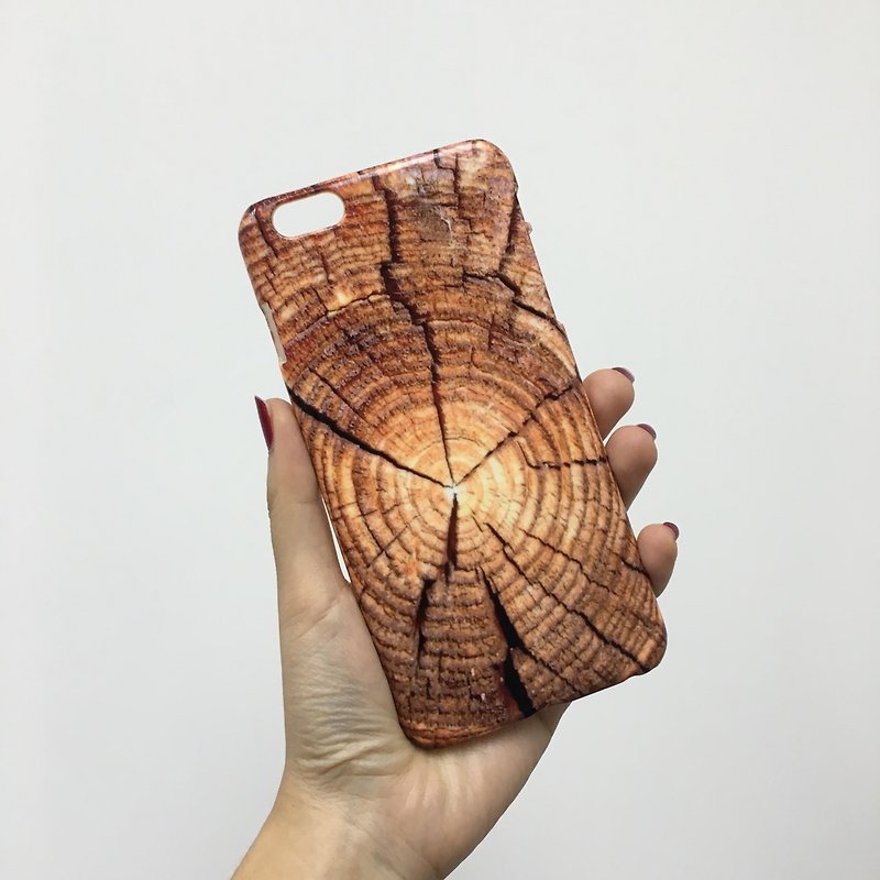 Wood brown tree ring3D Full Wrap Phone Case, available for  iPhone 7, iPhone 7 Plus, iPhone 6s, iPhone 6s Plus, iPhone 5/5s, iPhone 5c, iPhone 4/4s, Samsung Galaxy S7, S7 Edge, S6 Edge Plus, S6, S6 Edge, S5 S4 S3  Samsung Galaxy Note 5, Note 4, Note 3,  No - เคส/ซองมือถือ - พลาสติก สีนำ้ตาล
