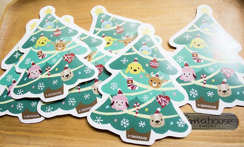 Christmas sticker: big christmas tree - Stickers - Paper Green