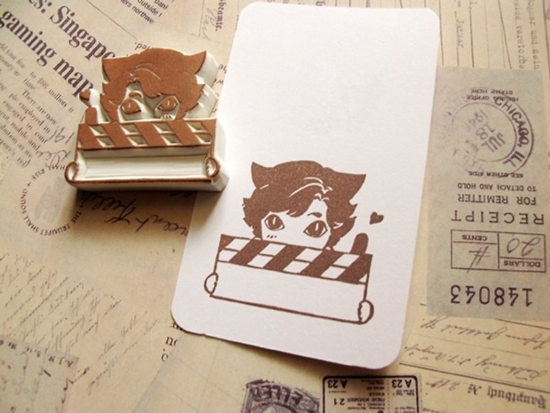 Apu Handmade Chapter Sherlock Detective Sherlock Holmes Q Version Volume Blessing Label Stamp - Stamps & Stamp Pads - Rubber 